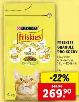 Lidl FRISKIES GRANULE PRO KOČKY, 4 kg nabídka