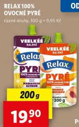 Lidl RELAX 100% OVOCNÉ PYRÉ, 200 g nabídka