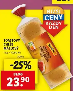 Lidl TOASTOVÝ CHLÉB MÁSLOVÝ, 500 g nabídka