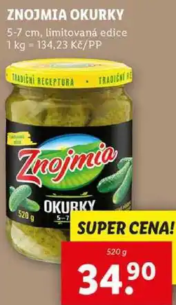 Lidl ZNOJMIA OKURKY, 520 g nabídka
