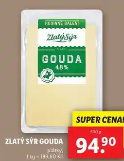 Lidl ZLATÝ SÝR GOUDA, 500 g nabídka