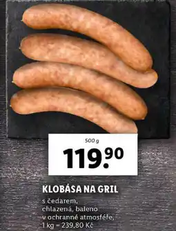 Lidl KLOBÁSA NA GRIL, 500 g nabídka