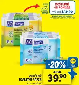 Lidl VLHČENÝ TOALETNÍ PAPÍR, 2x 80 ks nabídka