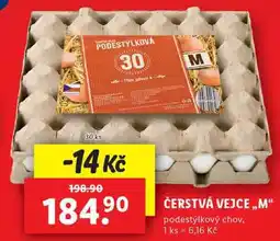 Lidl ČERSTVÁ VEJCE ,,M podestýlkový chov, 30 ks nabídka