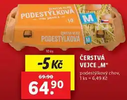 Lidl ČERSTVÁ VEJCE ,,M podestýlkový chov, 10 ks nabídka
