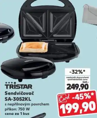 Kaufland TRISTAR Sendvičovač SA-3052KL nabídka