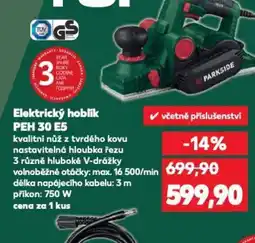 Kaufland PARKSIDE Elektrický hoblík PEH 30 E5 nabídka