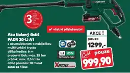 Kaufland PARKSIDE Aku tlakový čistič PADR 20-Li A1 nabídka
