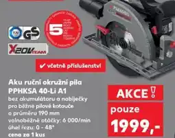 Kaufland Aku ruční okružní pila PPHKSA 40-Li A1 nabídka