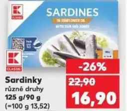 Kaufland Sardinky nabídka