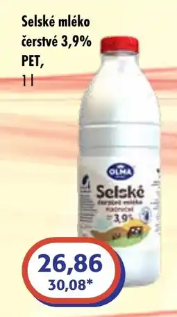 ČEPOS OLMA Selské mléko čerstvé 3,9% nabídka