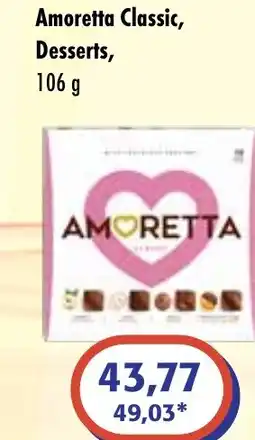 ČEPOS Amoretta Classic, Desserts nabídka