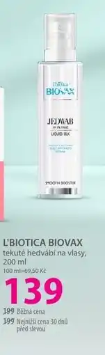 Hebe L'BIOTICA BIOVAX tekuté hedvábí na vlasy nabídka