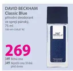 Hebe DAVID BECKHAM Classic Blue přírodní deodorant ve spreji pánský nabídka