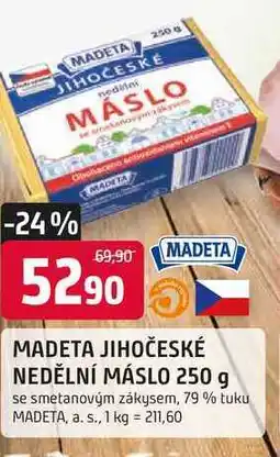 Trefa MADETA JIHOČESKÉ NEDĚLNÍ MÁSLO 250 g se smetanovým zákysem, 79% tuku nabídka