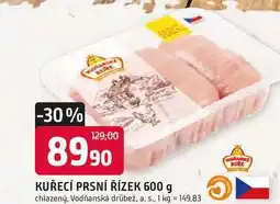 Trefa KUŘECÍ PRSNÍ ŘÍZKY 600 g chlazené, Vodňanská drůbež, a. s nabídka