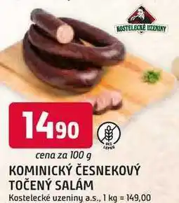 Trefa KOMINICKÝ ČESNEKOVÝ TOČENÝ SALÁM 100g nabídka