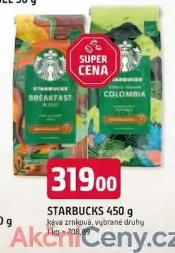 Trefa STARBUCKS 450 g káva zrnková, vybrané druhy nabídka