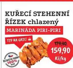 RABBIT řeznictví KUŘECÍ STEHENNÍ ŘÍZEK chlazený MARINÁDA PIRI-PIRI 1kg nabídka