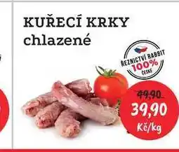 RABBIT řeznictví KUŘECÍ KRKY chlazené 1kg nabídka