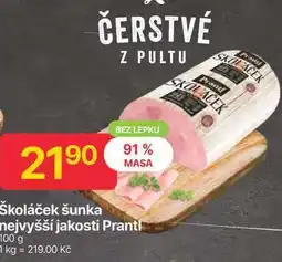 Hruška Prantl Školáček šunka nejvyšší jakosti 100 g nabídka