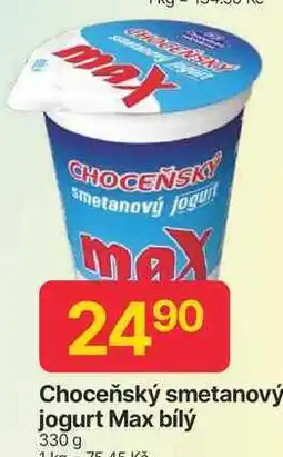 Hruška Choceňská Mlékárna Choceňský smetanový jogurt max bílý 330g nabídka