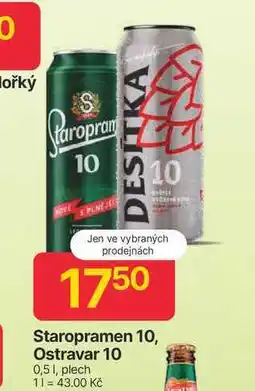 Hruška Staropramen 10°, 0,5l plechovka nabídka