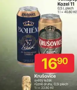 Hruška rušovice světlý ležák různé druhy, 0,5l nabídka