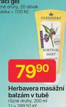 Hruška Herbavera masážní balzám v tubě různé druhy, 200 ml nabídka