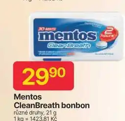 Hruška Mentos CleanBreath bonbon různé druhy, 21 g nabídka