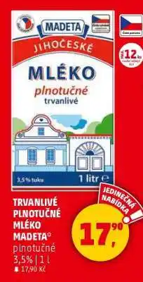 Penny Market TRVANLIVÉ PLNOTUČNÉ MLÉKO MADETA nabídka
