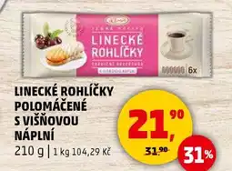 Penny Market LINECKÉ ROHLÍČKY POLOMÁČENÉ S VIŠŇOVOU NÁPLNÍ nabídka