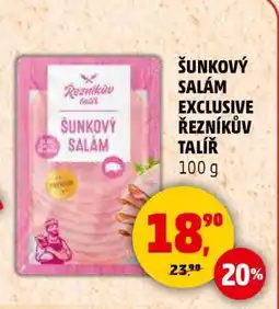 Penny Market Šunkový salám Exclusive Řezníkův talíř nabídka