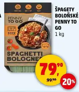 Penny Market Špagety boloňské Penny To Go nabídka