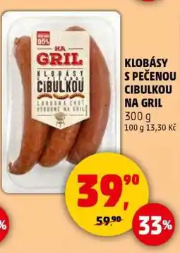 Penny Market KLOBÁSY S PEČENOU CIBULKOU NA GRIL nabídka
