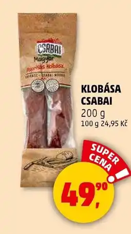 Penny Market Klobása Csabai nabídka