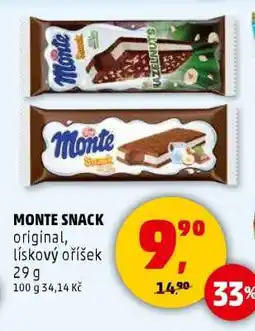 Penny Market Monte snack nabídka