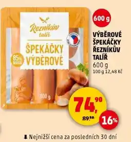 Penny Market VÝBĚROVÉ ŠPEKÁČKY ŘEZNÍKŮV TALÍŘ nabídka