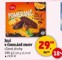 Penny Market ŽELÉ V ČOKOLÁDĚ ENJOY nabídka
