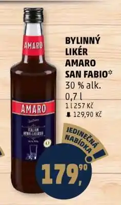 Penny Market Bylinný likér Amaro San Fabio nabídka