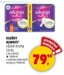 Penny Market VLOŽKY ALWAYS nabídka