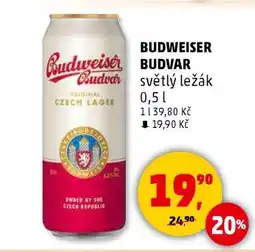Penny Market BUDWEISER BUDVAR světlý ležák 0,5 l nabídka