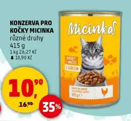 Penny Market KONZERVA PRO KOČKY MICINKA nabídka
