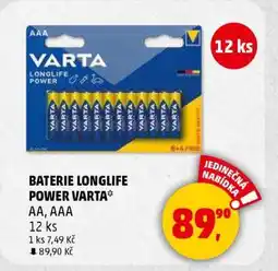 Penny Market BATERIE LONGLIFE POWER VARTA nabídka
