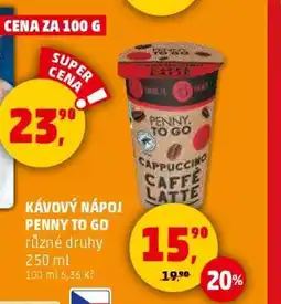 Penny Market Kávový nápoj Penny To Go nabídka