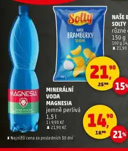 Penny Market MINERÁLNÍ VODA MAGNESIA jemně perlivá nabídka