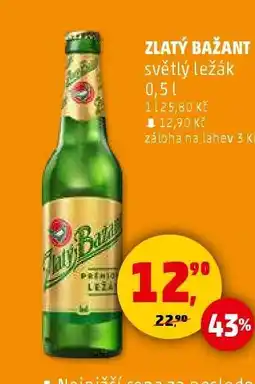 Penny Market Zlatý Bažant světlý ležák nabídka