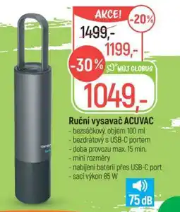 Globus Ruční vysavač ACUVAC nabídka