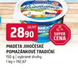 Terno Madeta jihočeské pomazánkové tradiční nabídka