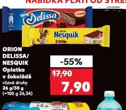 Kaufland Orion delissa / nesquik opaltka v čokoládě nabídka
